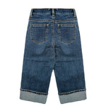 Twinset Kids Denim Jeans Blu con Risvolto per Bambine