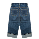 Twinset Kids Denim Jeans Blu con Risvolto per Bambine