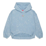 Diesel Kids Felpa Azzurro Polvere con Logo per Bambine
