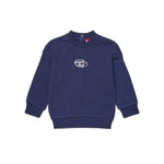 Diesel Kids Felpa Girocollo Blu Oval D per Neonate