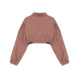 Pinko Kids Camicia Cropped Terra con Stampa per Bambine
