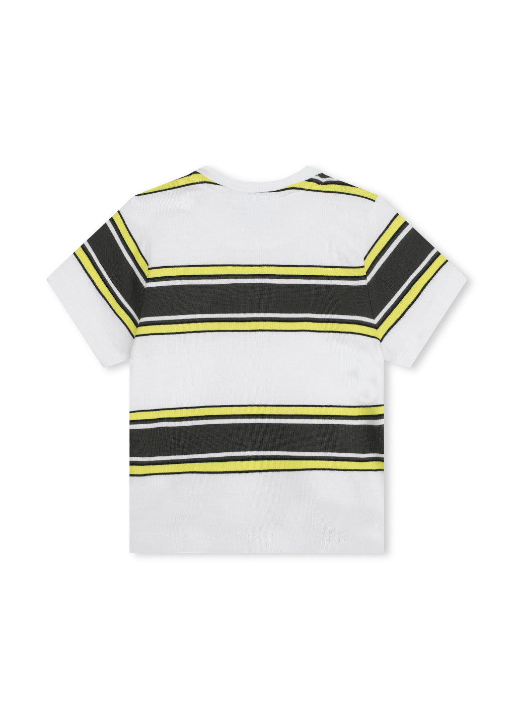 Boss Kids T-Shirt Bianca a Righe per Neonati