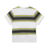 Boss Kids T-Shirt Bianca a Righe per Neonati