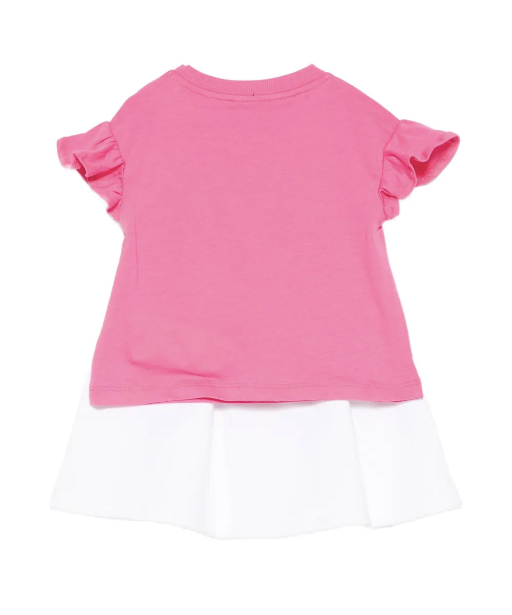 Moschino Kids Completo T-shirt con Stampa Logo e Gonna con Stampa Logo