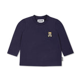 Moschino Kids T-shirt Blu Maniche Lunghe per Neonati