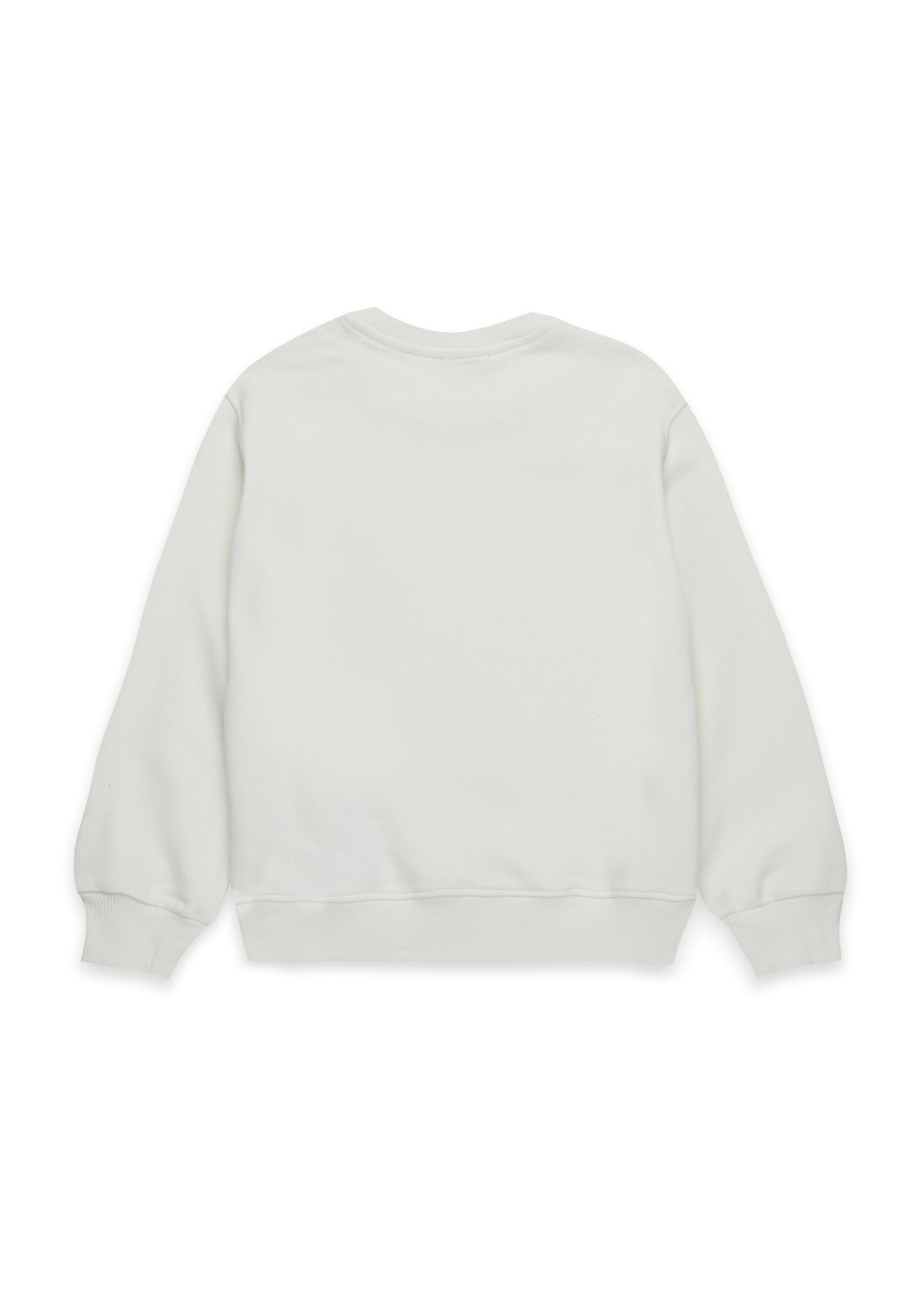 Diesel Kids Felpa Panna Girocollo con Oval D per Bambini (retro)