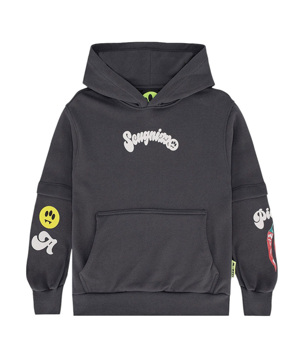 Barrow Kids Felpa con Cappuccio Asfalto per Bambini