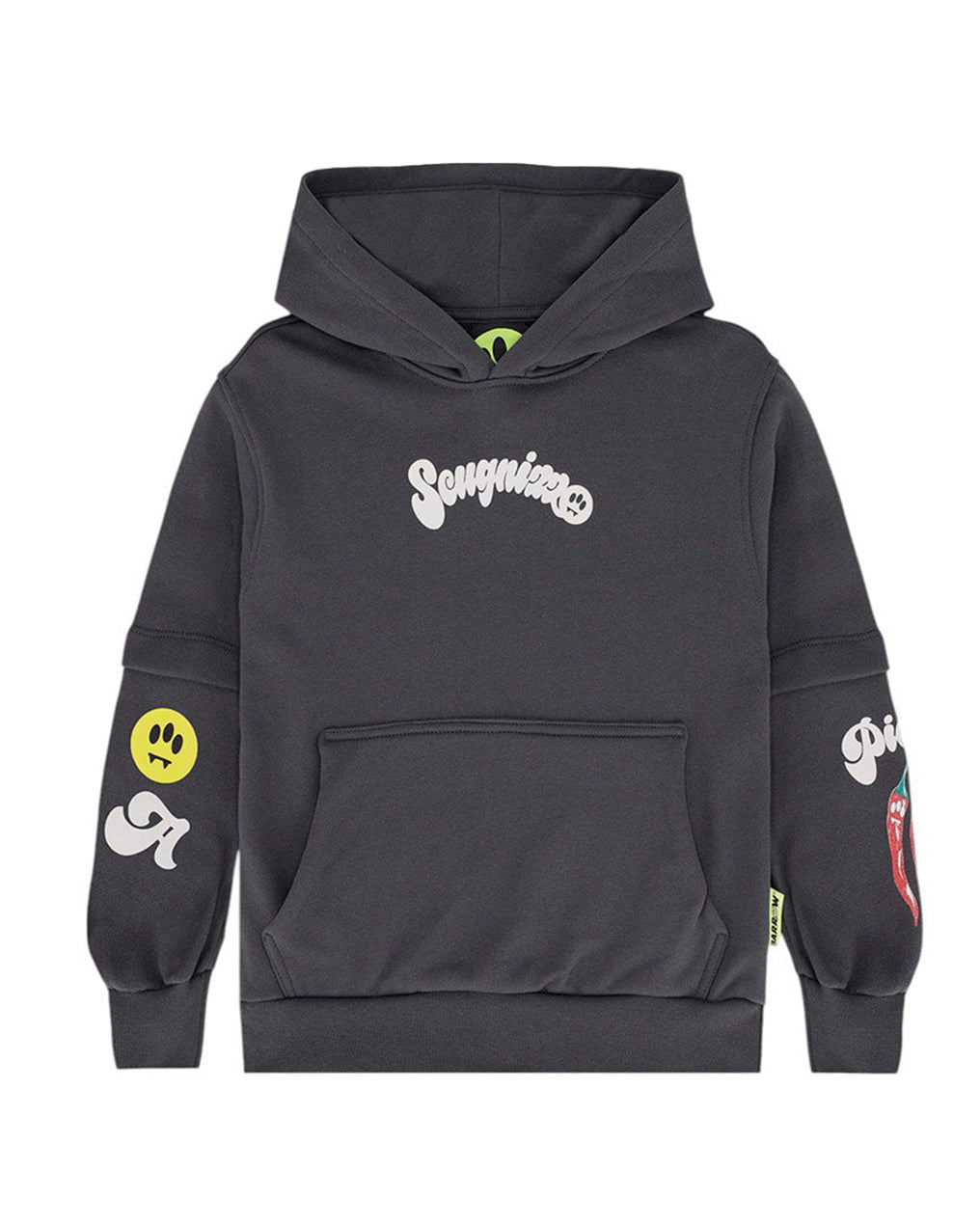 Barrow Kids Felpa con Cappuccio Asfalto per Bambini