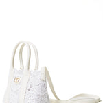 Twinset Kids Borsa Bianca a Tracolla Bianca Macramè per Bambine