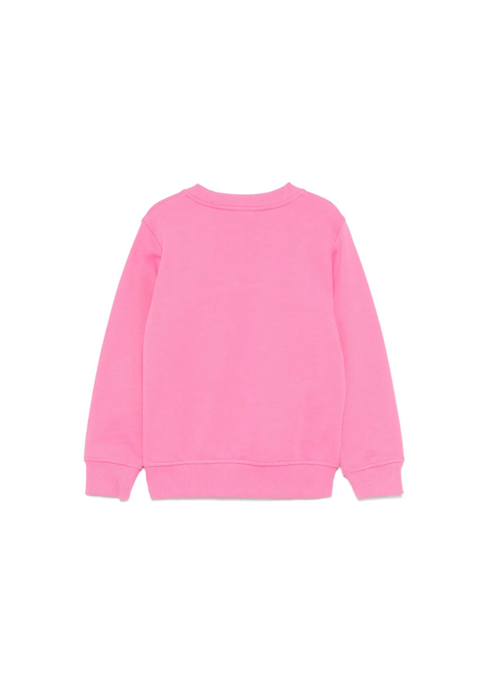 Moschino Kids Felpa Girocollo Fucsia con Stampa per Bambini