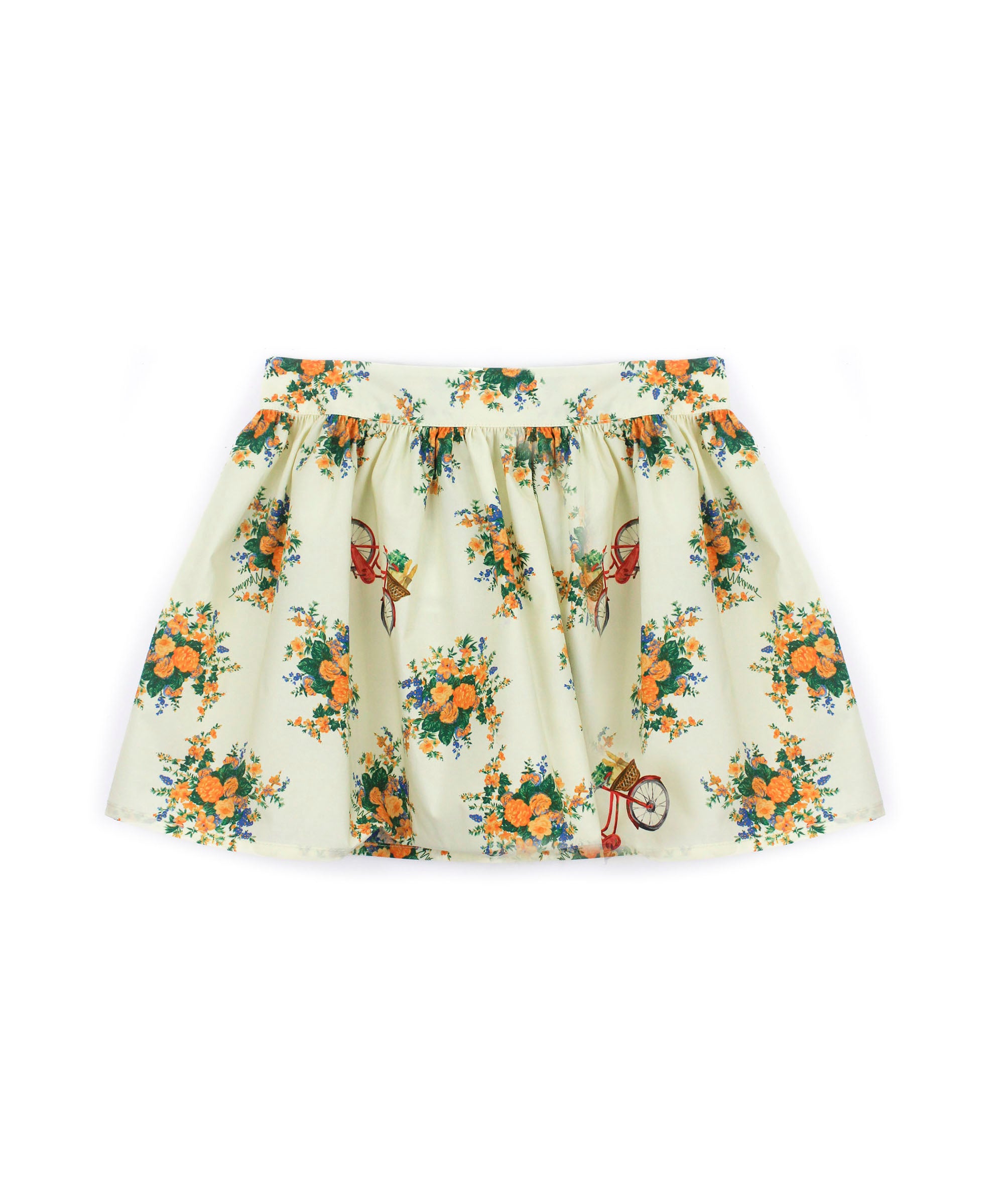 Moschino Kids Gonna Ecrù con Fantasia per Bambine