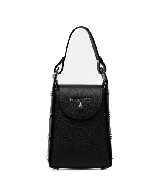Patrizia Pepe Borsa Nera in Pelle per Bambine