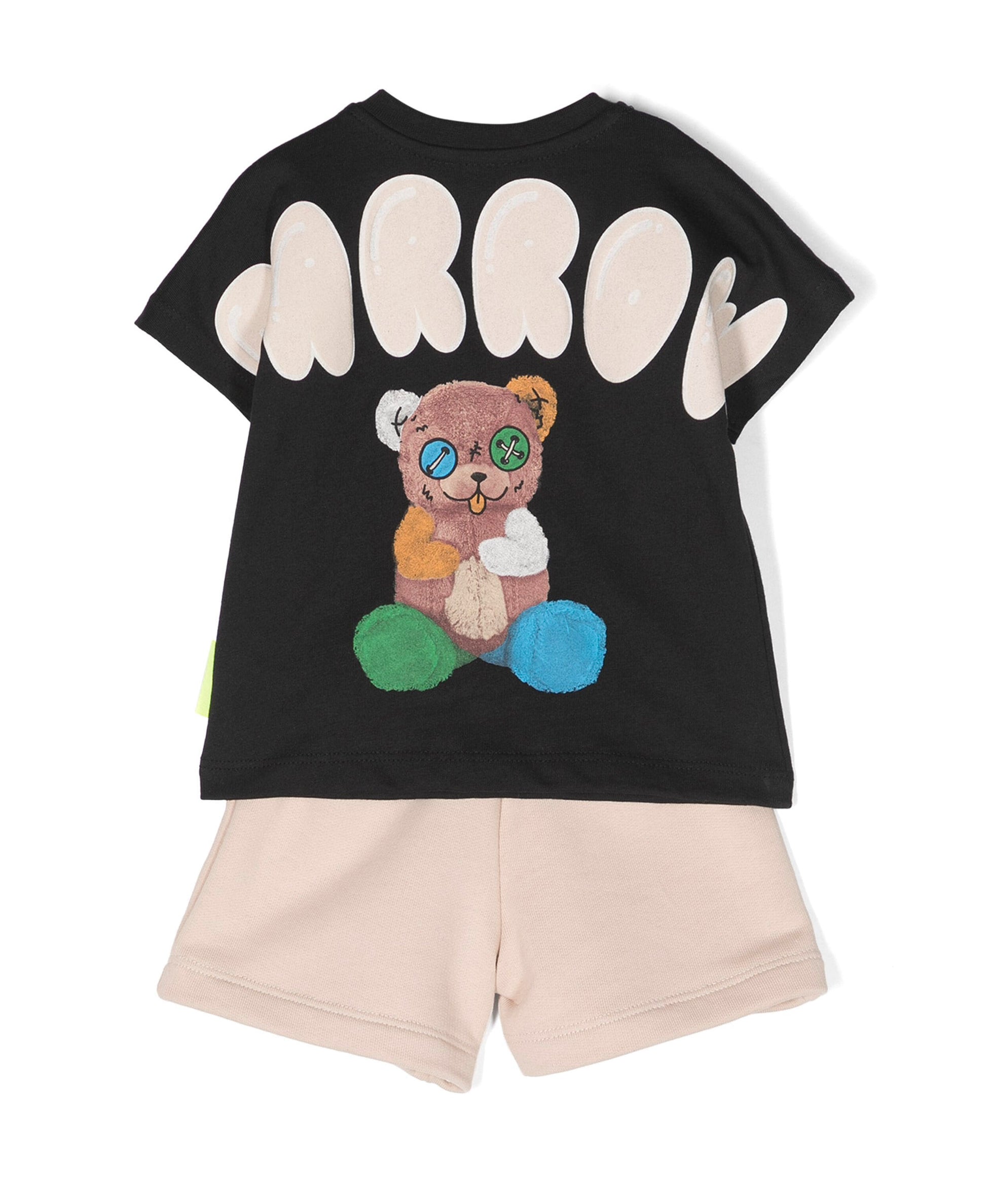 Barrow Kids Completo T-shirt e Short Nero/Beige retro