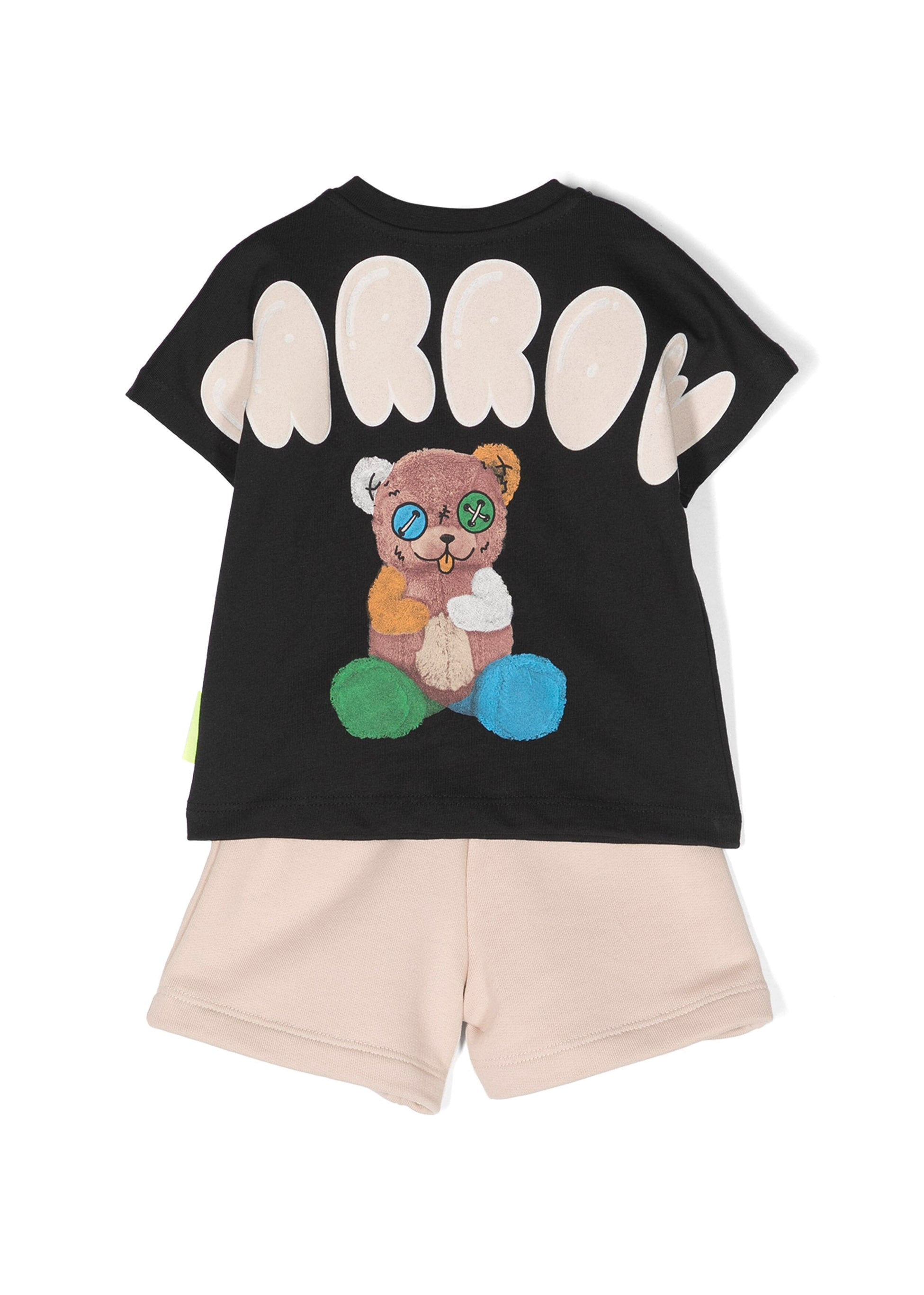 Barrow Kids Completo T-shirt e Short Nero/Beige retro