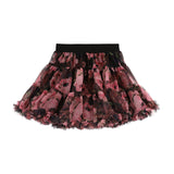 Angel's Face Gonna Nera Floreale per Bambine (retro)