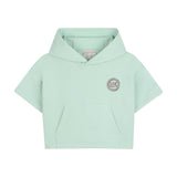 Michael Kors Kids Felpa Verde Acqua con Logo per Bambine