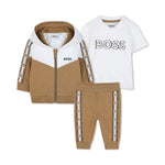 Boss Kids Felpa con Pantaloni Biscotto con T-shirt per Neonati
