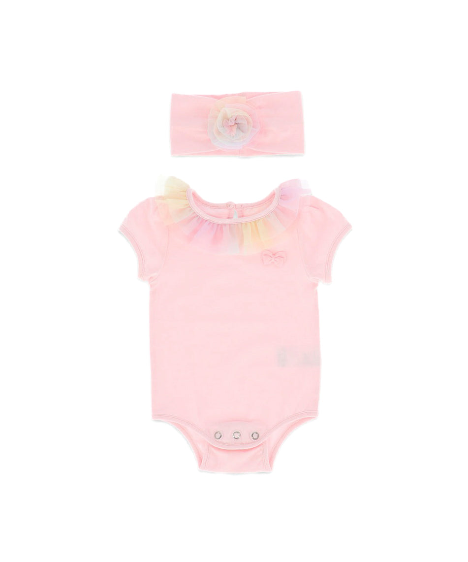 Angel's Face Body Rosa con Fascia Clementine per Neonate