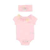 Angel's Face Body Rosa con Fascia Clementine per Neonate