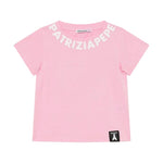 Patrizia Pepe T-Shirt Rosa con Logo per Bambine
