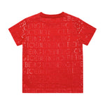 Iceberg Kids T-Shirt Rossa Con Stampa All-over per Bambini