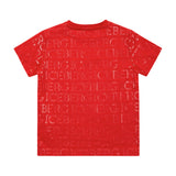 Iceberg Kids T-Shirt Rossa Con Stampa All-over per Bambini