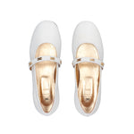 Elisabetta Franchi La Mia Bambina Ballerina Bianco con Cinturino per Bambine