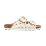 Colors of California Sandalo Doppia Fascia Bianco con Strass per Bambine