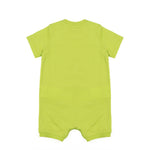 Moschino Kids Pagliaccetto Verde con Apertura Bottoni Spalla e Stampa Logo Teddy per Neonati