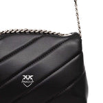 Pinko Kids Borsa a Tracolla Nera per Bambine (retro)