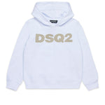 Dsquared2 Kids Felpa con Cappuccio Bianca per Bambini