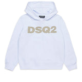 Dsquared2 Kids Felpa con Cappuccio Bianca per Bambini