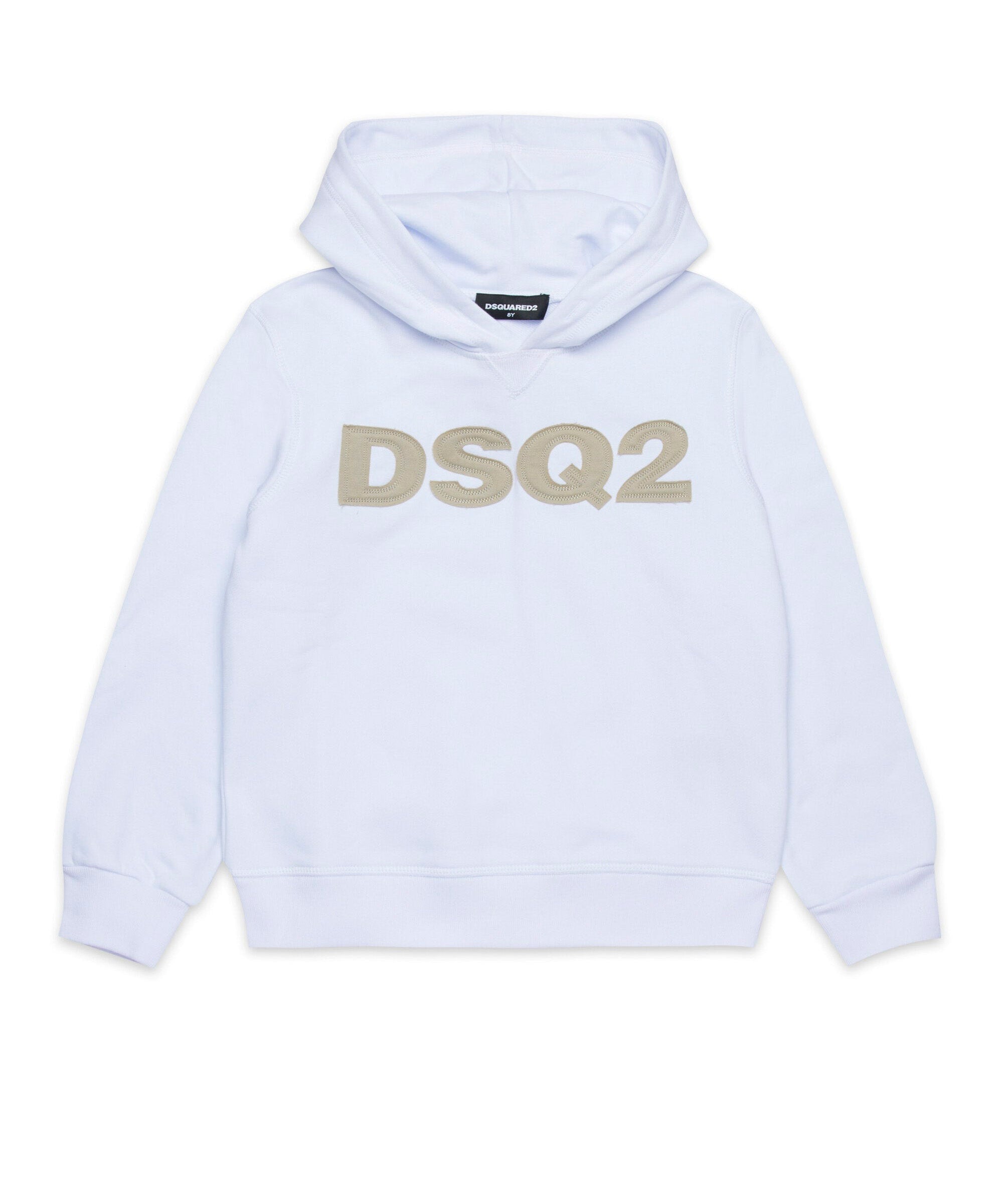 Dsquared2 Kids Felpa con Cappuccio Bianca per Bambini