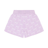 Pinko Kids Short con Logo All-over Lilla