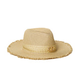 Twinset Kids Cappello Effetto Paglia Sfrangiato con Logo per Bambine