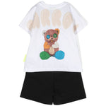 Barrow Kids Completo T-shirt e Short Bianco/Nero per Neonate