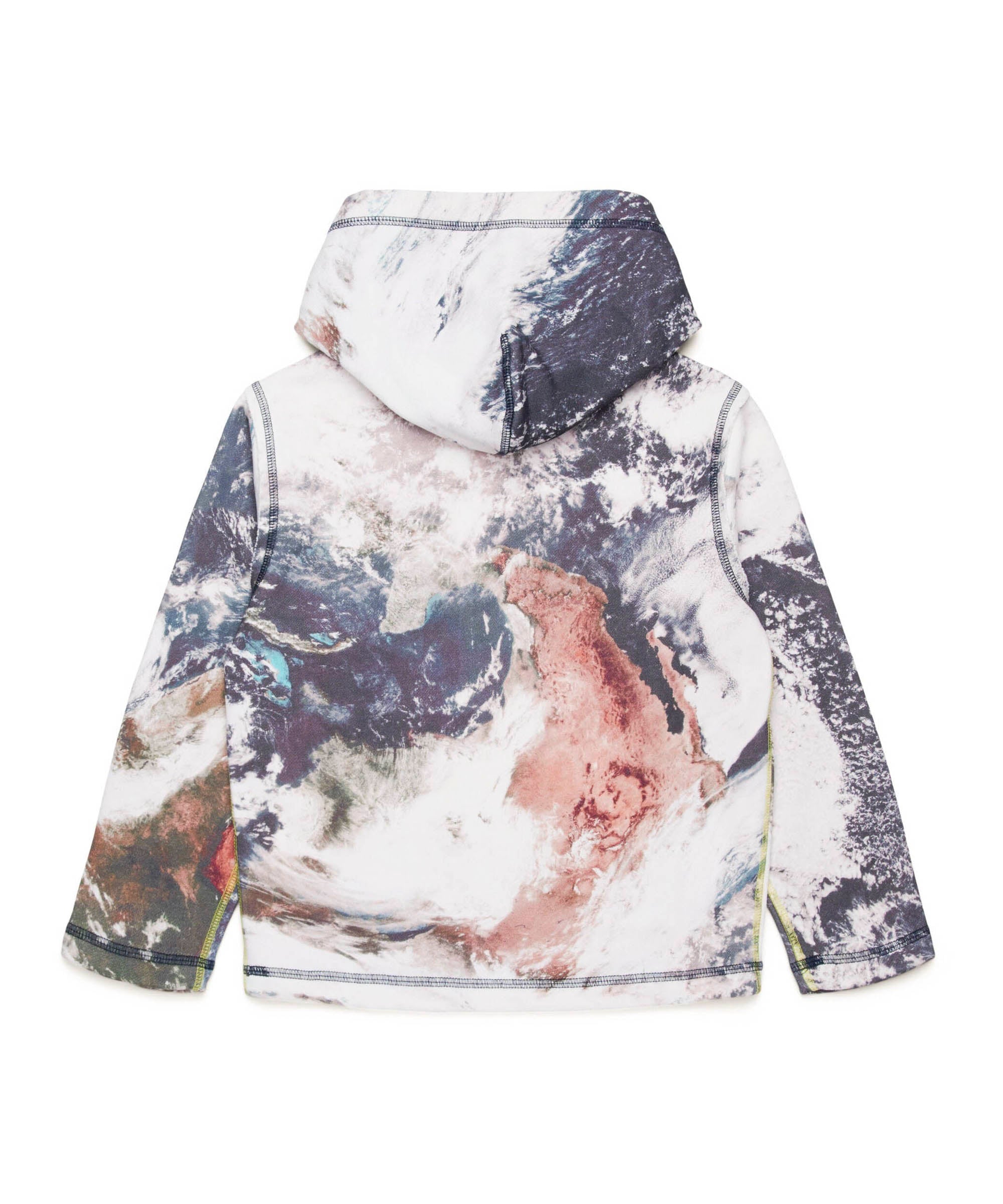 Diesel Kids Felpa con Cappuccio con Stampa per Bambini (retro)