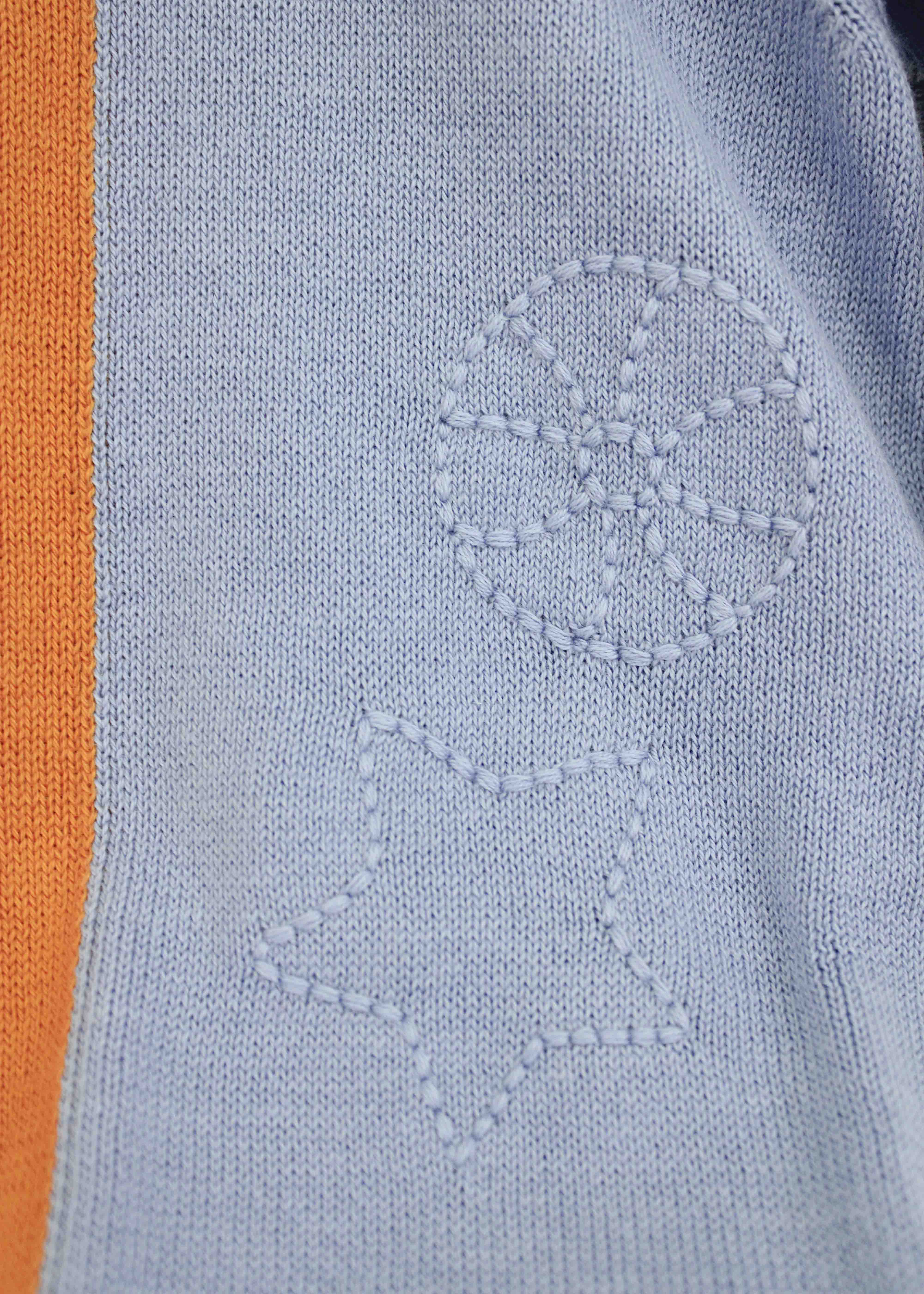 Le Coconne Tutina Azzurro/Arancio per Neonati (dettaglio)