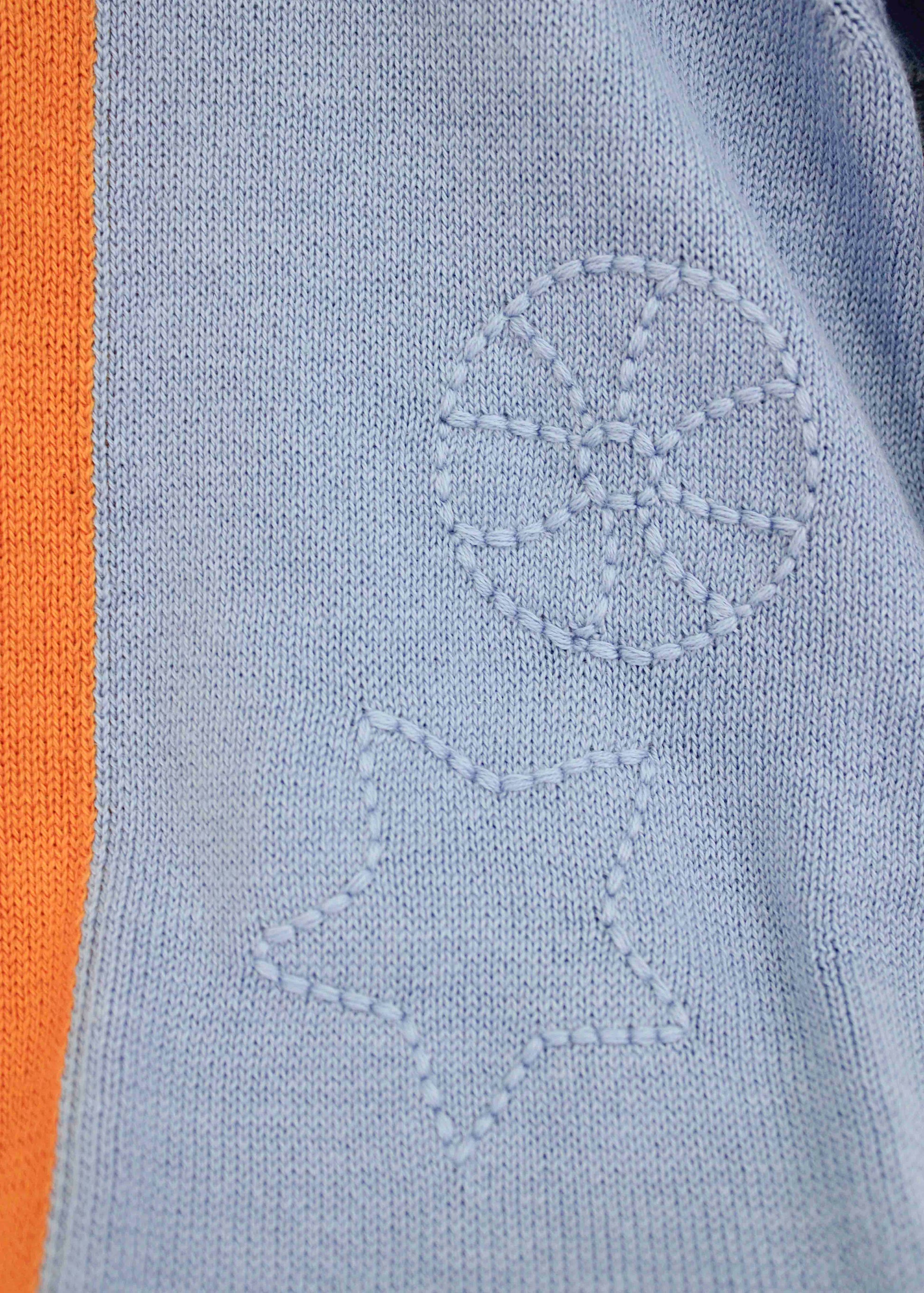 Le Coconne Tutina Azzurro/Arancio per Neonati (dettaglio)