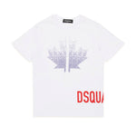 Dsquared2 Kids T-shirt Bianca con Applicazione Leaf Strass per Bambine