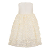 Simonetta Kids Abito Crema da Cerimonia con Applicazione per Bambine