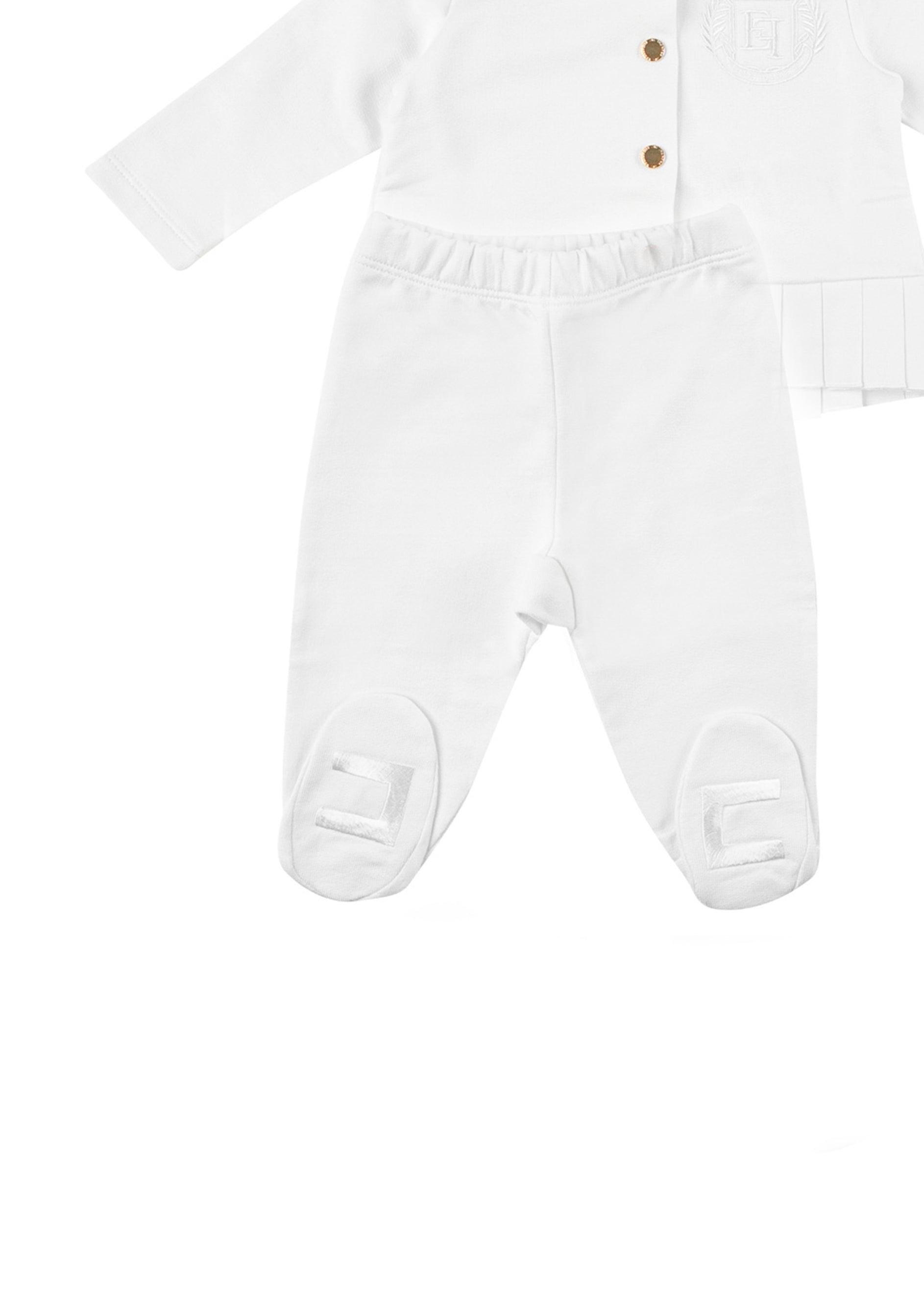 Elisabetta Franchi La Mia Bambina Completo Avorio per Neonate (dettaglio)