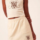 Max & co Canotta Crewneck con Stampa Logo per Bambine