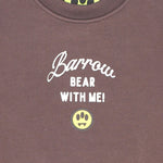 Barrow Kids felpa Marrone Girocollo con Scritta Bear With Me per Bambine