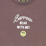 Barrow Kids felpa Marrone Girocollo con Scritta Bear With Me per Bambine