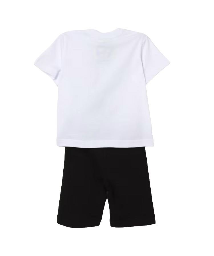 Barrow Kids Completo Off-White e Nero con Stampa Multicolor per Neonati