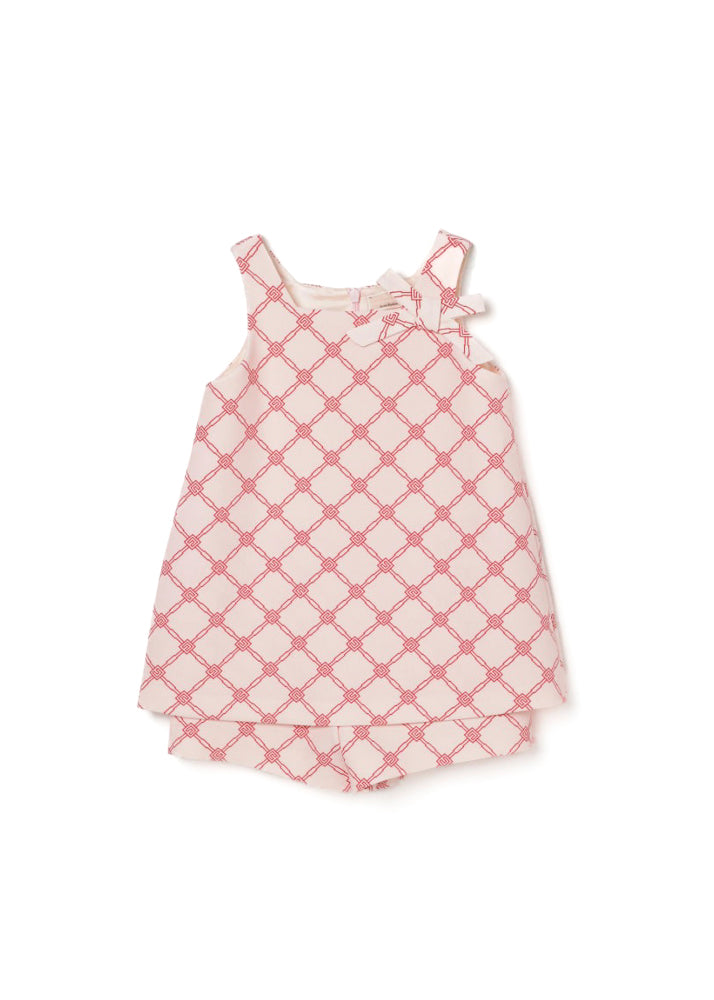 Elisabetta Franchi La Mia Bambina Tuta Rosa/Rosso con Logo per Neonate