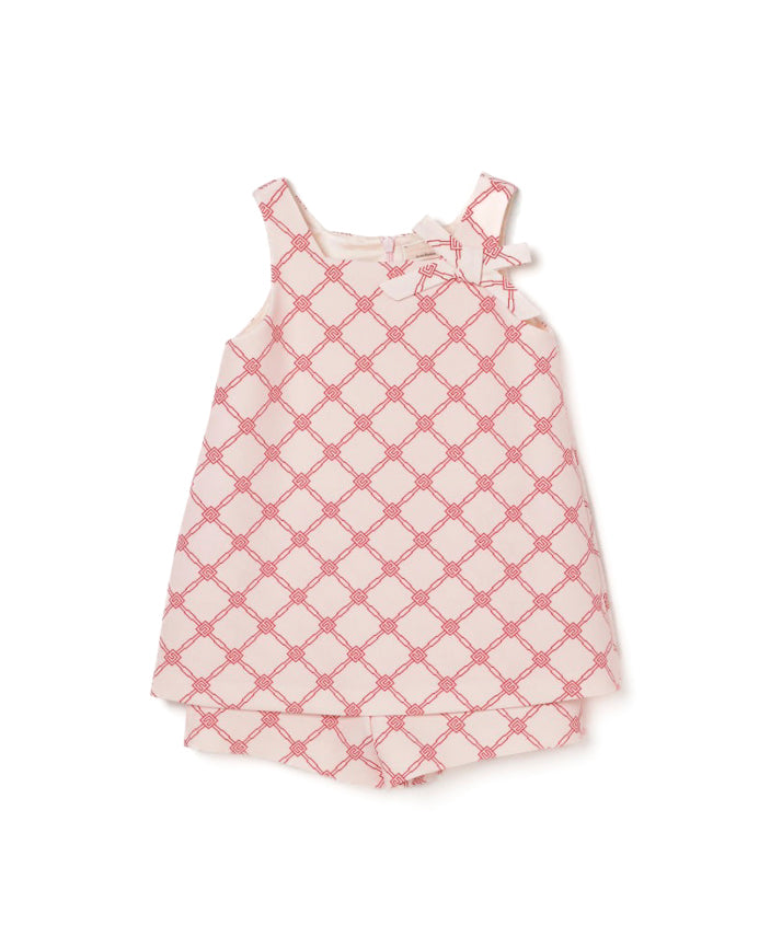 Elisabetta Franchi La Mia Bambina Tuta Rosa/Rosso con Logo per Neonate