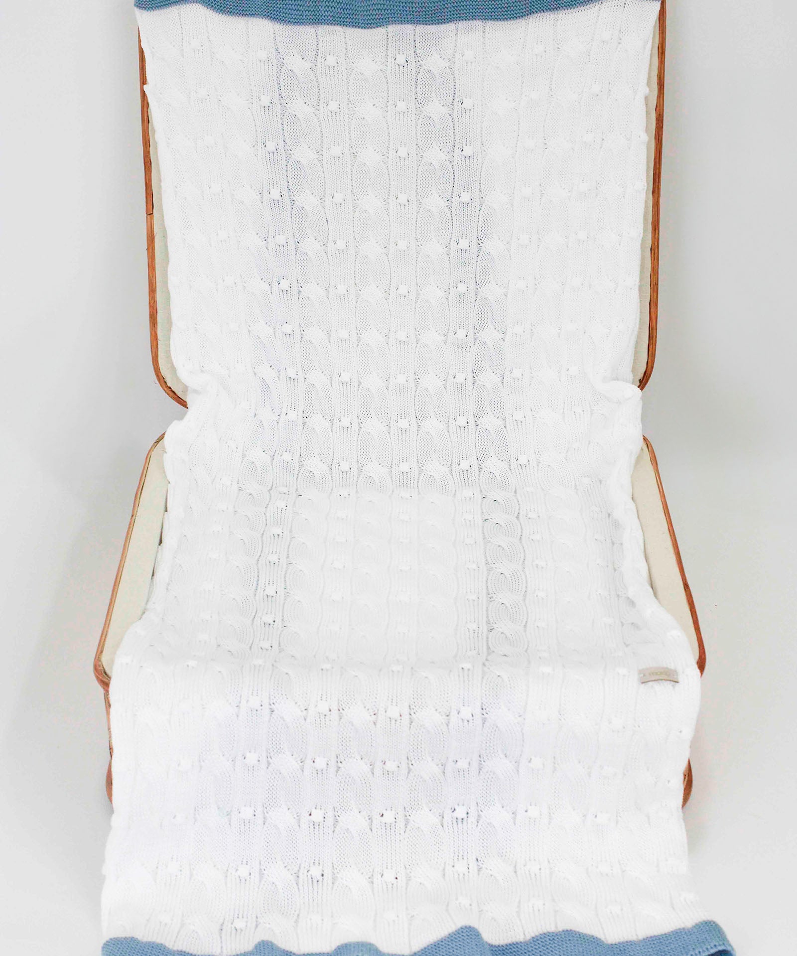 Marlù Coperta Bianca/Celeste per Neonati
