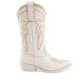 Jammers Stivale Nabuk Bianco in Pelle per Bambine